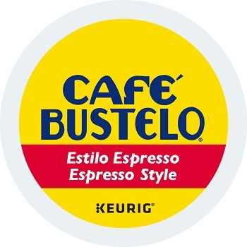 slide 1 of 6, Café Bustelo Espresso Roast Coffee K-Cup Pods, 0.37 Oz, Box Of 18 Pods, 18 ct