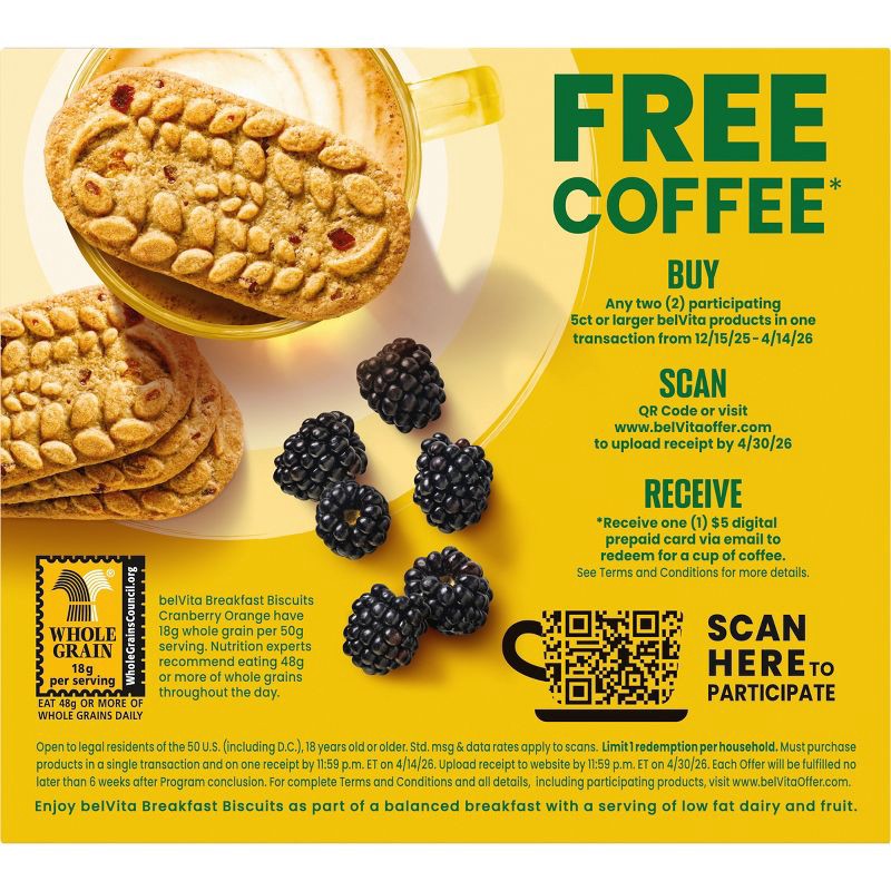 slide 19 of 19, BelVita Cranberry Orange Breakfast Biscuits - 8.8oz/5pk, 5 ct; 8.8 oz