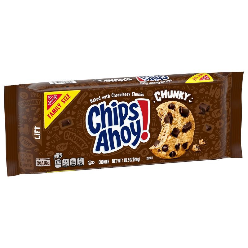 slide 8 of 14, Chips Ahoy! Chunky Fudgy Chocolate Chip Cookies Family Size - 18oz, 18 oz