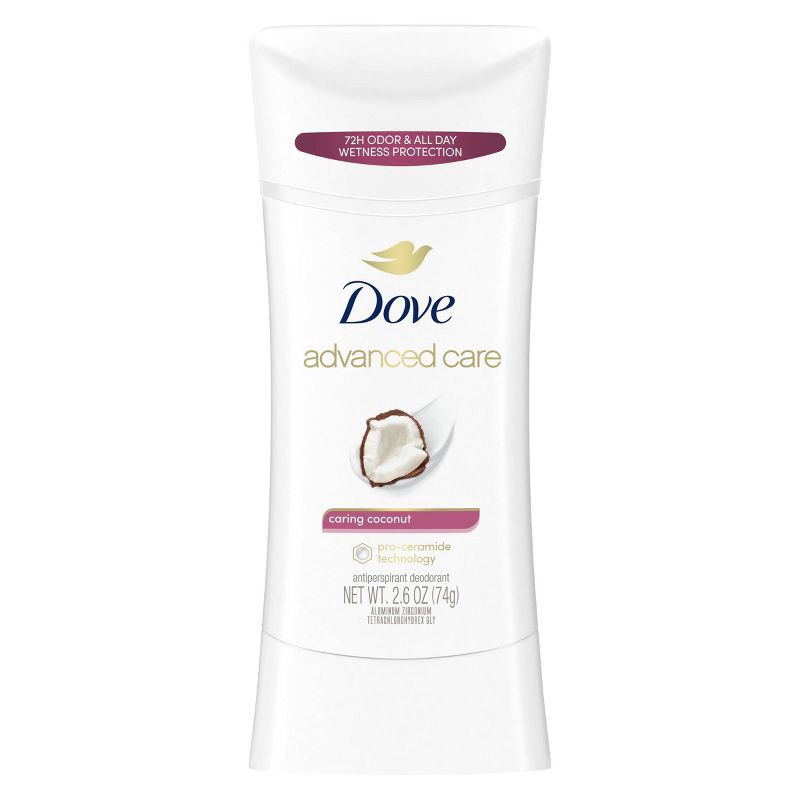 slide 5 of 12, Dove Beauty Advanced Care Caring Coconut 72-Hour Antiperspirant & Deodorant Stick - 2.6oz, 2.6 oz