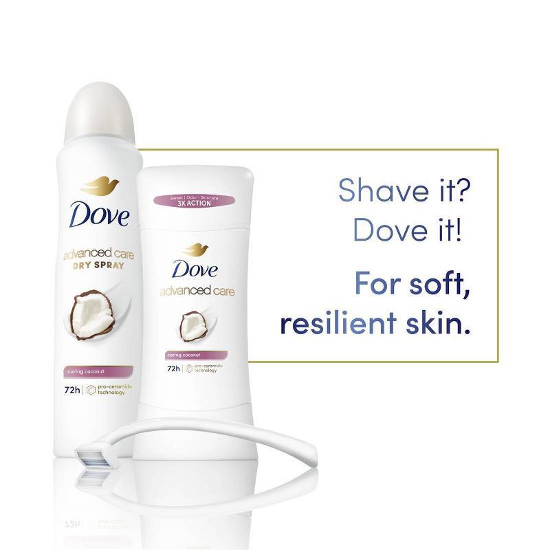 slide 5 of 9, Dove Beauty Advanced Care Caring Coconut 72-Hour Solid Antiperspirant & Deodorant Stick - 2.6oz, 2.6 oz