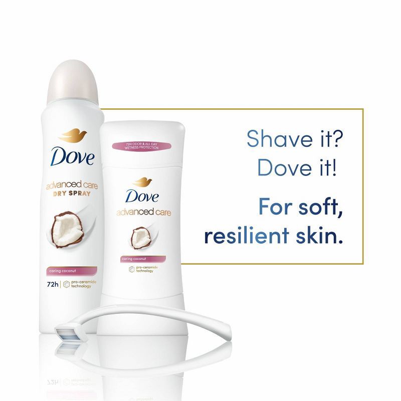 slide 7 of 12, Dove Beauty Advanced Care Caring Coconut 48-Hour Antiperspirant & Deodorant Stick - 2.6oz, 2.6 oz