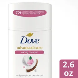 Dove Beauty Advanced Care Caring Coconut 72-Hour Solid Antiperspirant & Deodorant Stick - 2.6oz