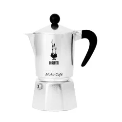 Bialetti 3 Cup Moka Stovetop Espresso Maker - Silver: Aluminum, Manual, Hand Wash, Glossy, Ground Coffee, Mesh Filter
