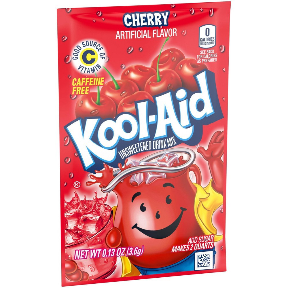 slide 3 of 5, Kool-Aid Unsweetened Cherry Artificially Flavored Powdered Soft Drink Mix Packet, 0.13 oz