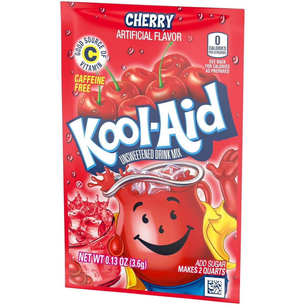 slide 5 of 5, Kool-Aid Unsweetened Cherry Artificially Flavored Powdered Soft Drink Mix Packet, 0.13 oz