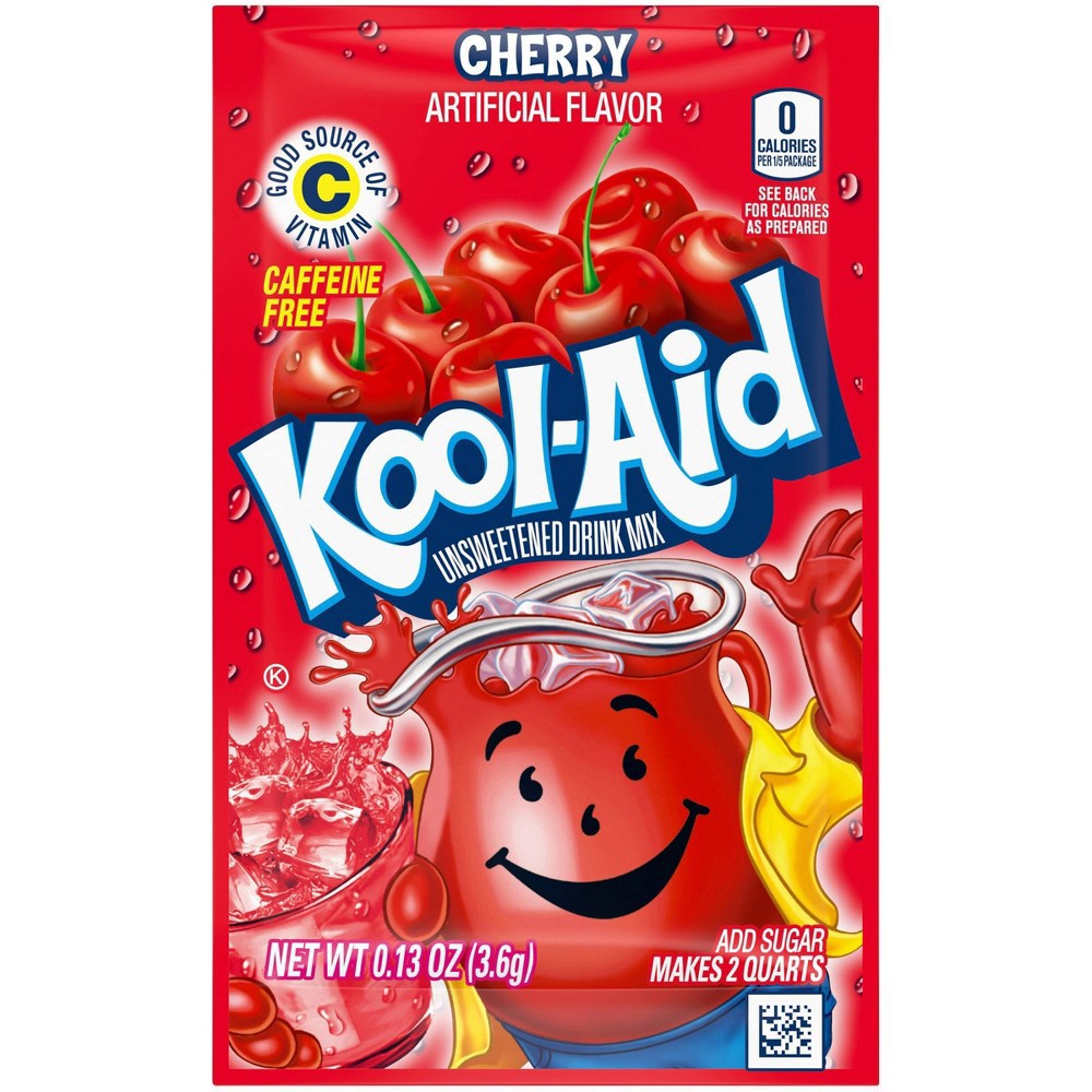 slide 2 of 5, Kool-Aid Unsweetened Cherry Artificially Flavored Powdered Soft Drink Mix Packet, 0.13 oz