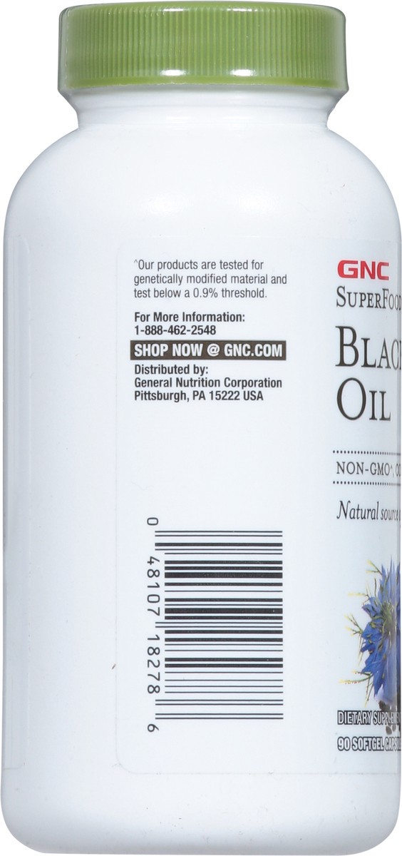 slide 10 of 14, GNC SuperFoods Softgels Capsules Cold-Pressed Black Seed Oil 90 Capsules, 90 ct