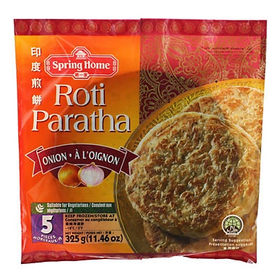 slide 1 of 1, Spring Home Roti Paratha Onion, 11.2 oz