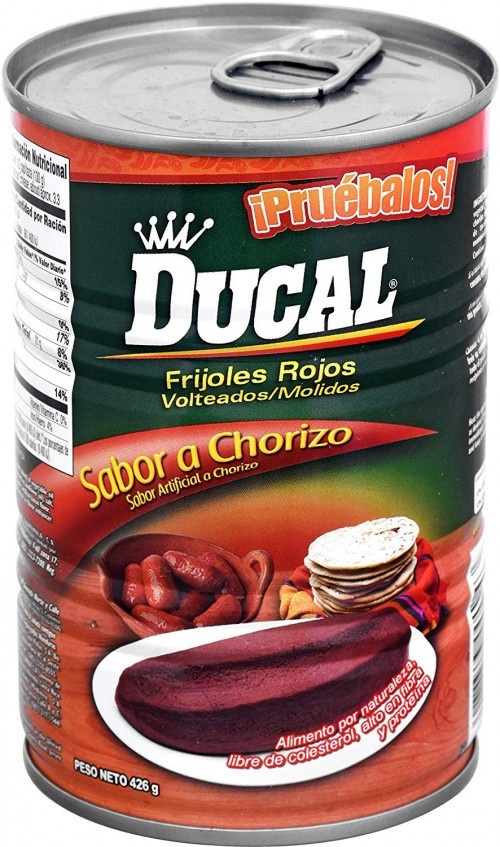 slide 1 of 1, Ducal Frijoles Rojos Sabor A Chorizo Refried Red Beans With Chorizo, 15 oz