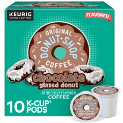 The Original Donut Shop Coffee Chocolate Glazed Donut Keurig Single-Serve K-Cup Pods, Medium Roast Coffee- 10 ct