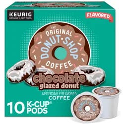 The Original Donut Shop Coffee Chocolate Glazed Donut Keurig Single-Serve K-Cup Pods, Medium Roast Coffee- 10 ct