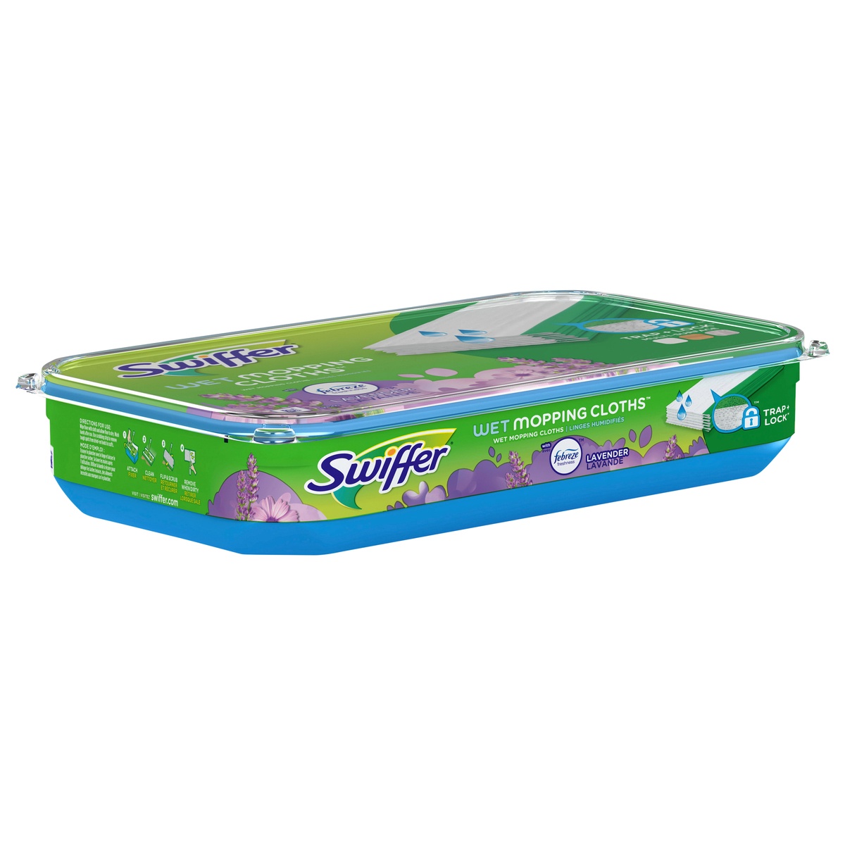 slide 2 of 6, Swiffer Wet Mopping Cloths, Lavender, 12 count, 12 ct