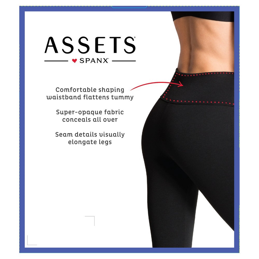 slide 4 of 5, ASSETS by SPANX Women's Ponte Shaping Leggings - Black XL, 1 ct