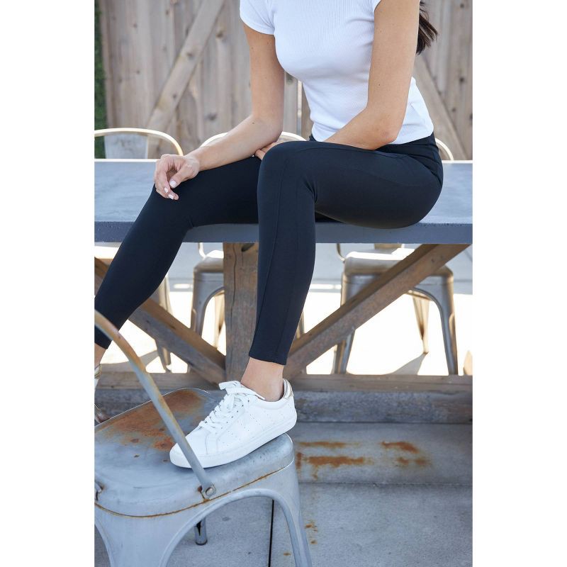 slide 4 of 5, ASSETS by SPANX Women's Ponte Shaping Leggings - Black 1X, 1 ct