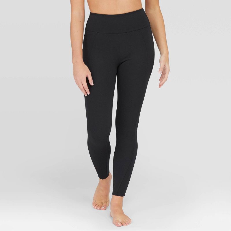 slide 5 of 5, ASSETS by SPANX Women's Ponte Shaping Leggings - Black 1X, 1 ct