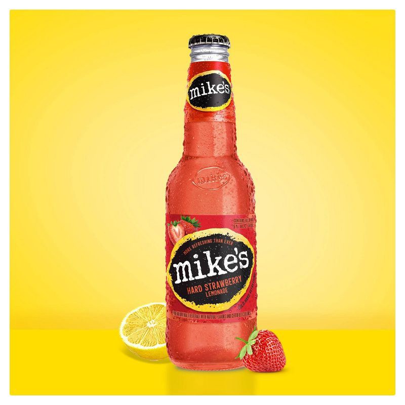 slide 3 of 5, Mike's Hard Lemonade Mike's Hard Strawberry Lemonade - 6pk/11.2 fl oz Bottles, 6 ct; 11.2 fl oz