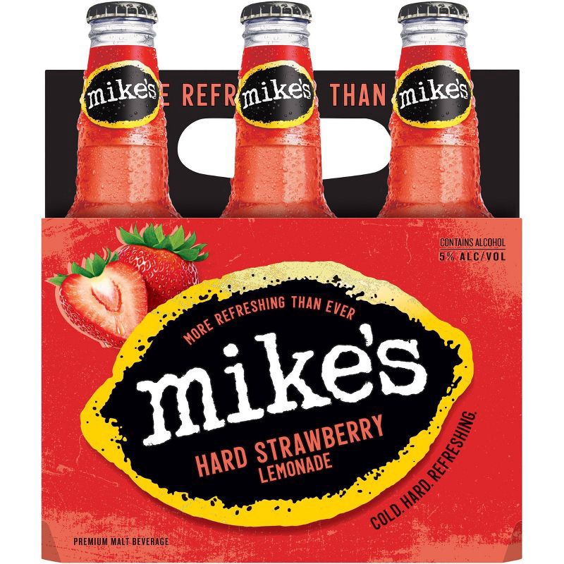 slide 4 of 5, Mike's Hard Lemonade Mike's Hard Strawberry Lemonade - 6pk/11.2 fl oz Bottles, 6 ct; 11.2 fl oz