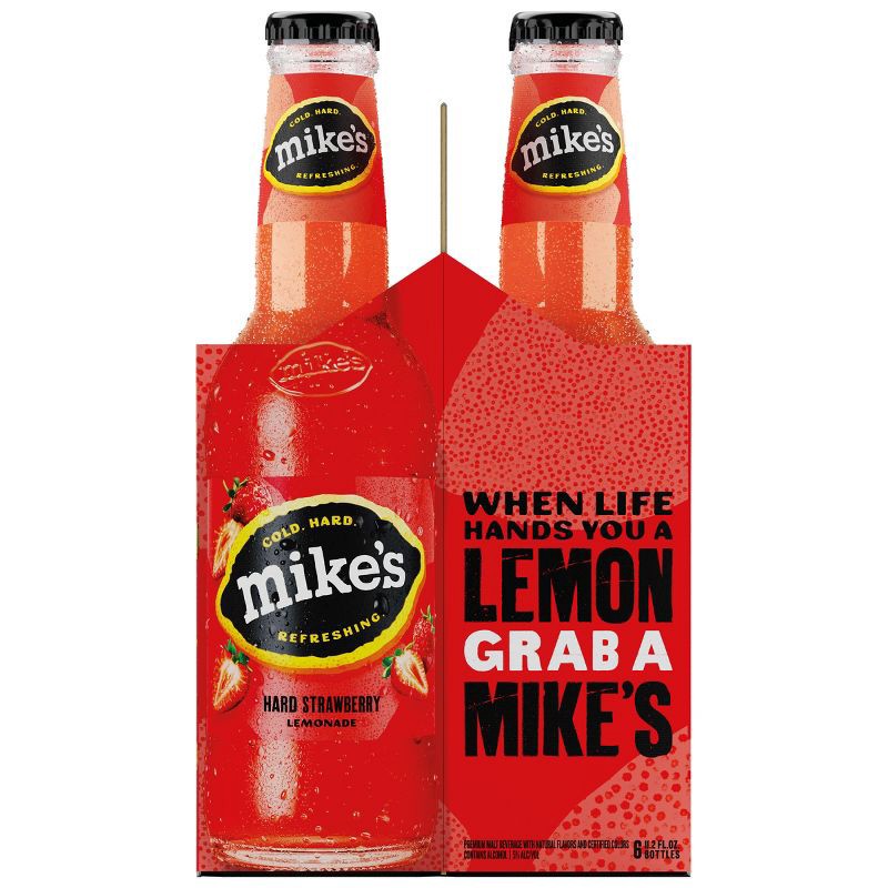 slide 11 of 13, Mike's Hard Lemonade Mike's Hard Strawberry Lemonade - 6pk/11.2 fl oz Bottles, 6 ct; 11.2 fl oz