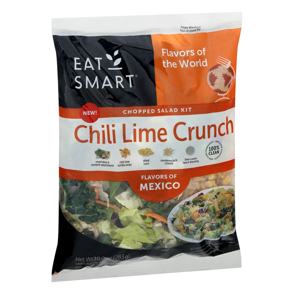 slide 2 of 9, Eat Smart Chili Lime Crunch Chopped Salad Kit 10 oz, 10 oz