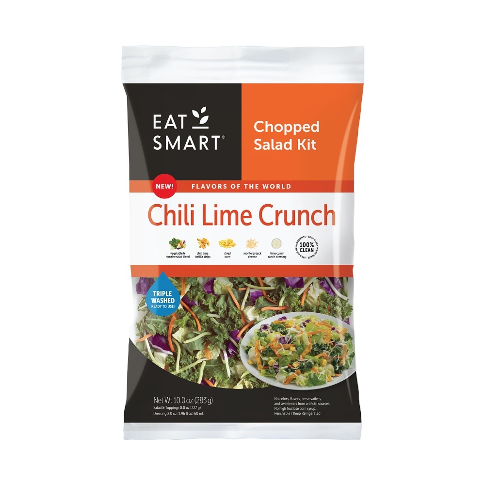 slide 1 of 1, Eat Smart Chopped Salad Kit, Chili Lime Crunch, 10 oz