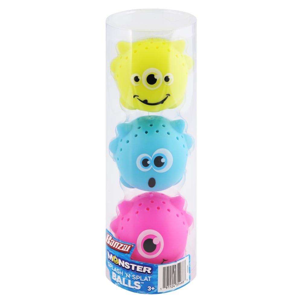 slide 1 of 1, Banzai Splat'N Splash Monster Balls, 2 ct