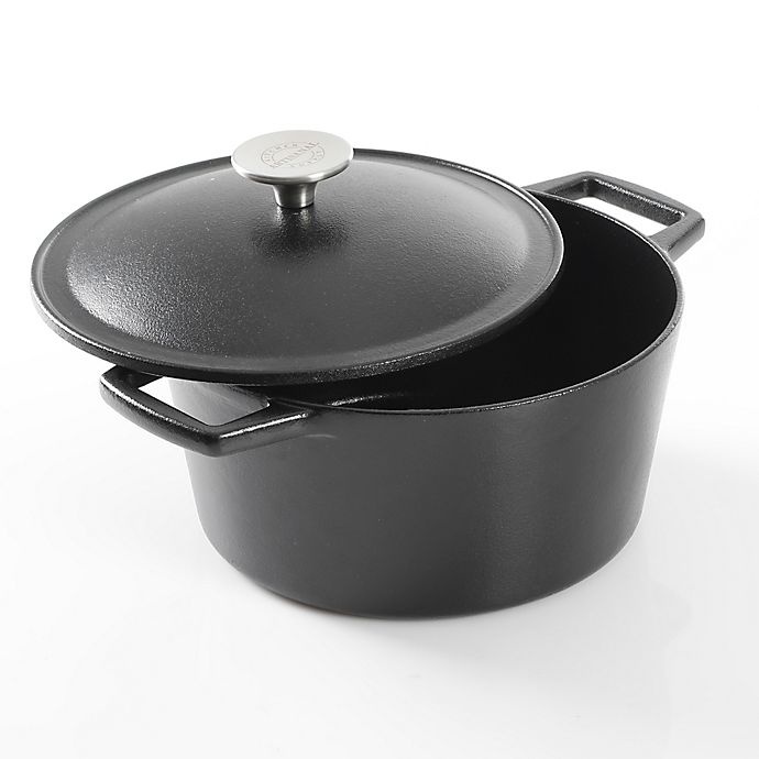 slide 2 of 5, Artisanal Kitchen Supply Pre-Seasoned Cast Iron Dutch Oven - Black, 3.5 qt