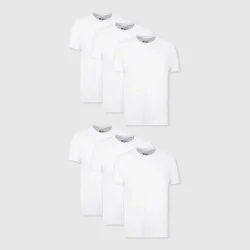 Hanes Men's White TAGLESS Crewneck Undershirt White, Small