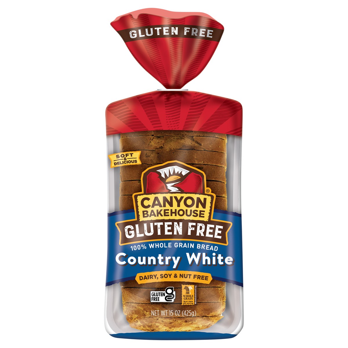 slide 1 of 11, Canyon Bakehouse Gluten Free Country White Whole Grain Bread 15 oz. Bag, 15 oz