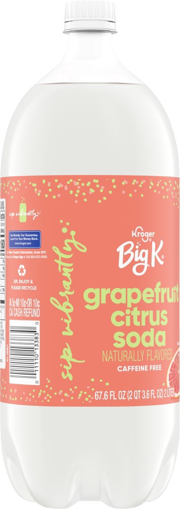slide 3 of 4, Big K Grapefruit Citrus Soda Bottle, 2 liter