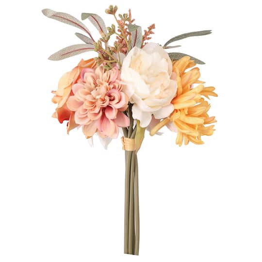 slide 1 of 2, 10" Cream, Peach & Yellow Mixed Flower Bouquet By Ashland, 8 in x 8 in x 10 in