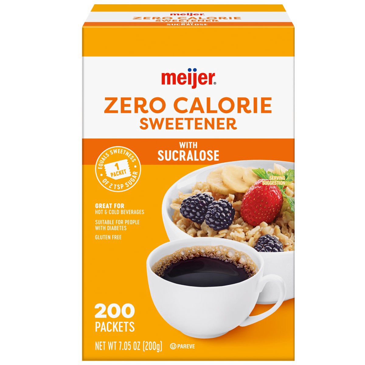 slide 1 of 29, Meijer Zero Calorie Sweetener with Sucralose, 200 ct