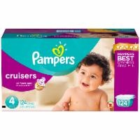 slide 1 of 1, Pampers Cruisers Economy Pack Size 4, 124 ct