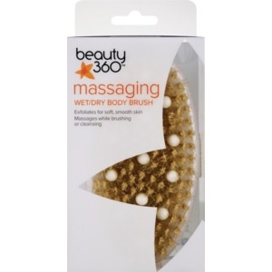 slide 1 of 1, Beauty 360 Massaging Wet/Dry Body Brush, 1 ct