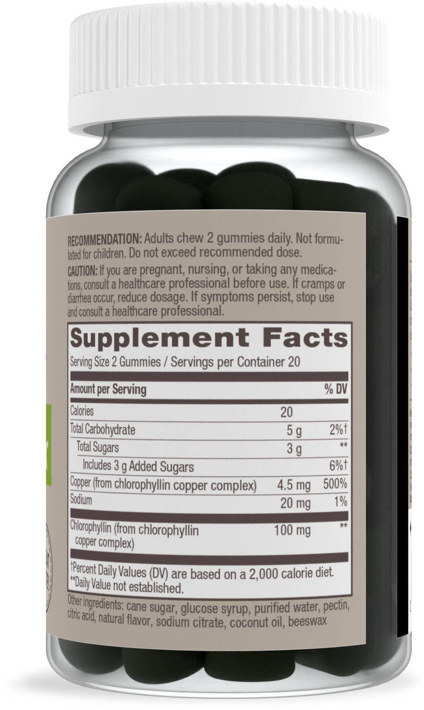 slide 4 of 4, Nature's Way Orchard Fruit Flavored Chlorophyll 40 Gummies, 40 ct