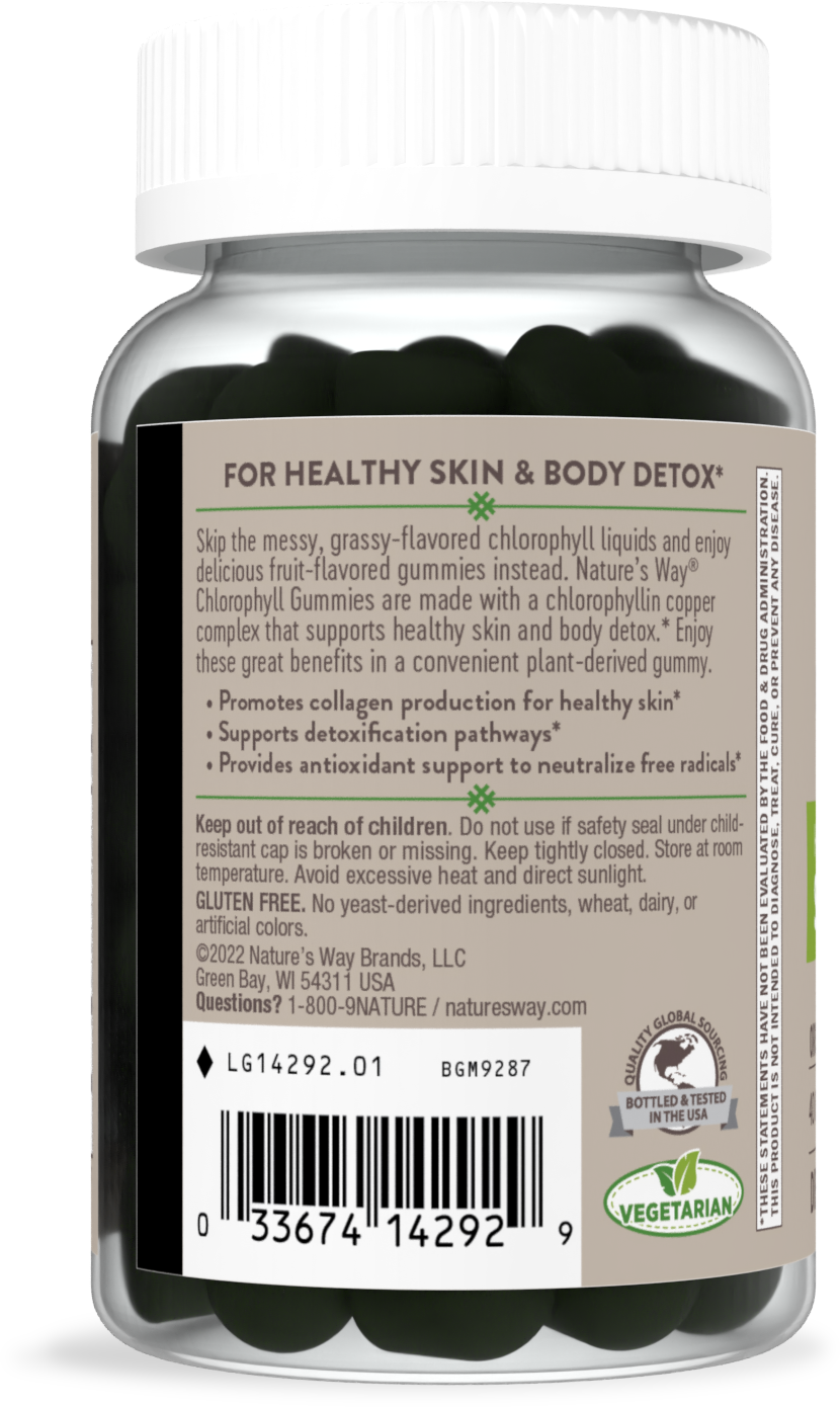 slide 3 of 4, Nature's Way Orchard Fruit Flavored Chlorophyll 40 Gummies, 40 ct