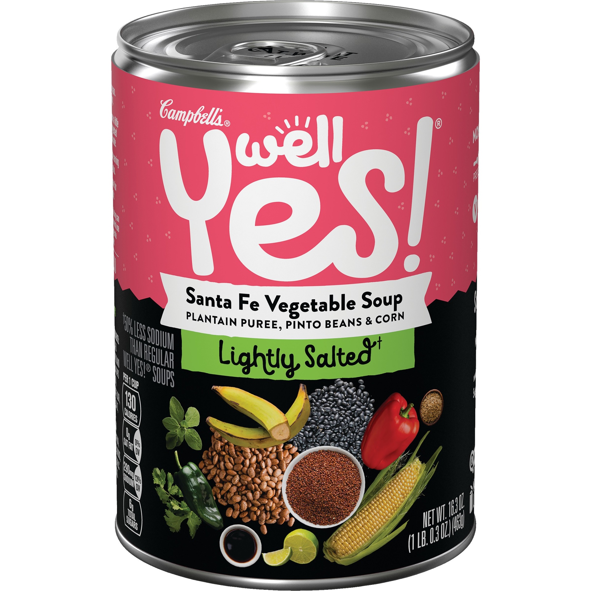 slide 1 of 5, Campbell's Well Yes! Lightly Salted Santa Fe Vegetable Soup, 16.3 oz