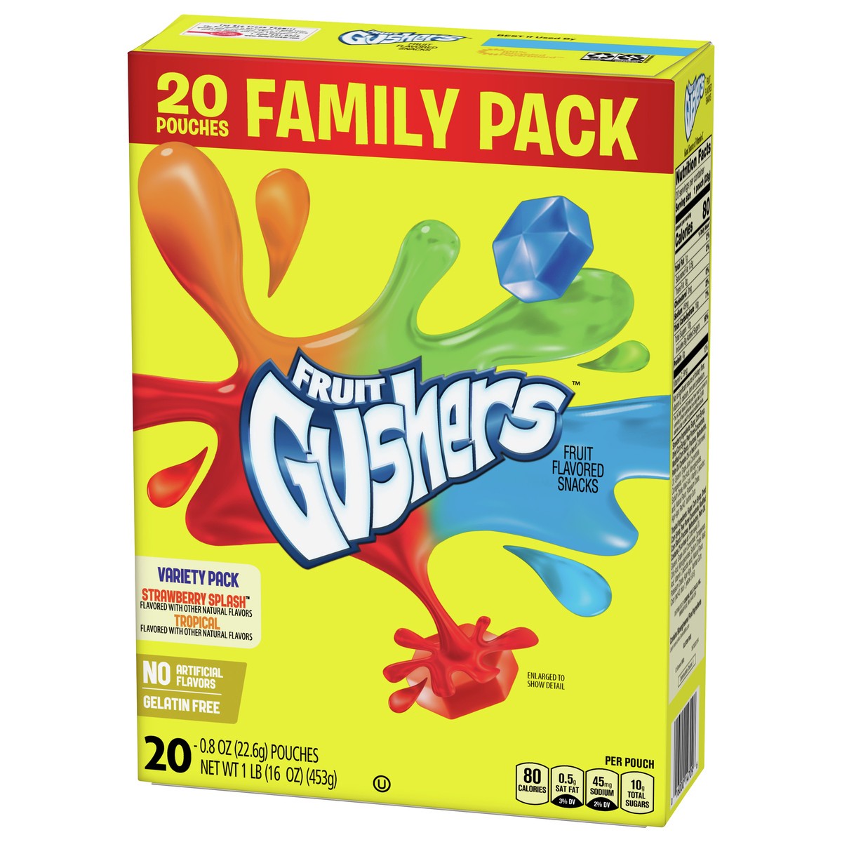 slide 3 of 9, Fruit Gushers Fruit Flavored Snacks, Variety Pack, Strawberry and Tropical, 20 ct, 20 ct