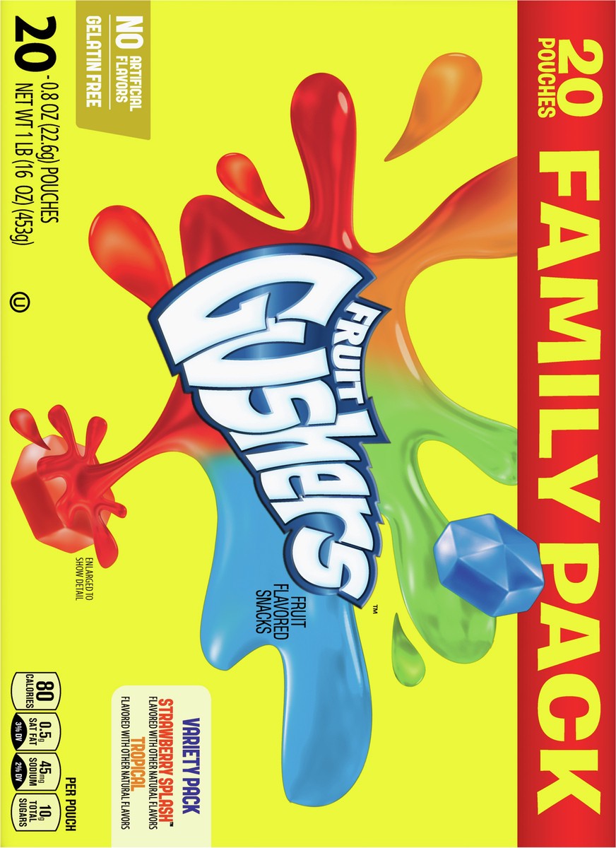 slide 5 of 9, Fruit Gushers Fruit Flavored Snacks, Variety Pack, Strawberry and Tropical, 20 ct, 20 ct