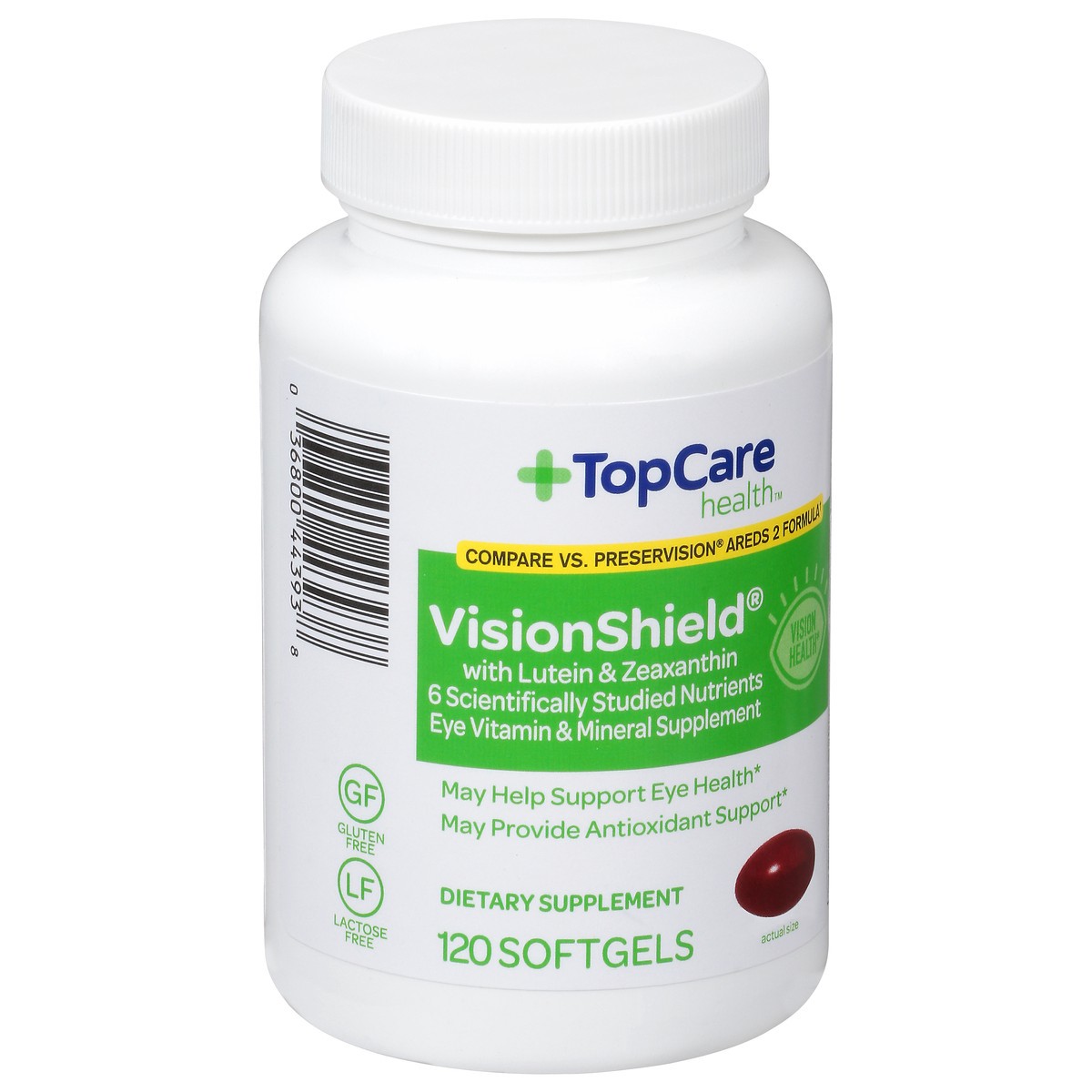slide 2 of 9, TopCare Vitamin Vision Sheild Softgels, 120 ct