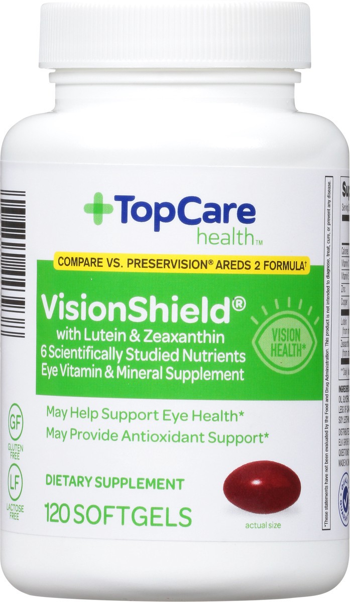 slide 3 of 9, TopCare Vitamin Vision Sheild Softgels, 120 ct
