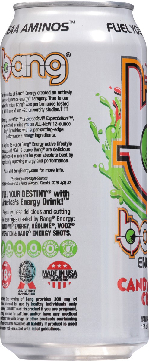 slide 3 of 9, Bang Candy Apple Crisp Energy Drink - 16 oz, 16 oz