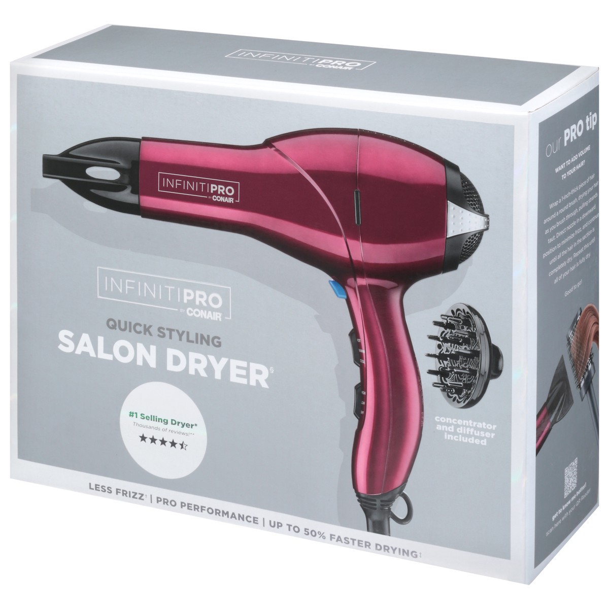 slide 6 of 9, Conair InfinitiPro Bordeaux Quick Styling Salon Dryer 1 ea, 1 ct