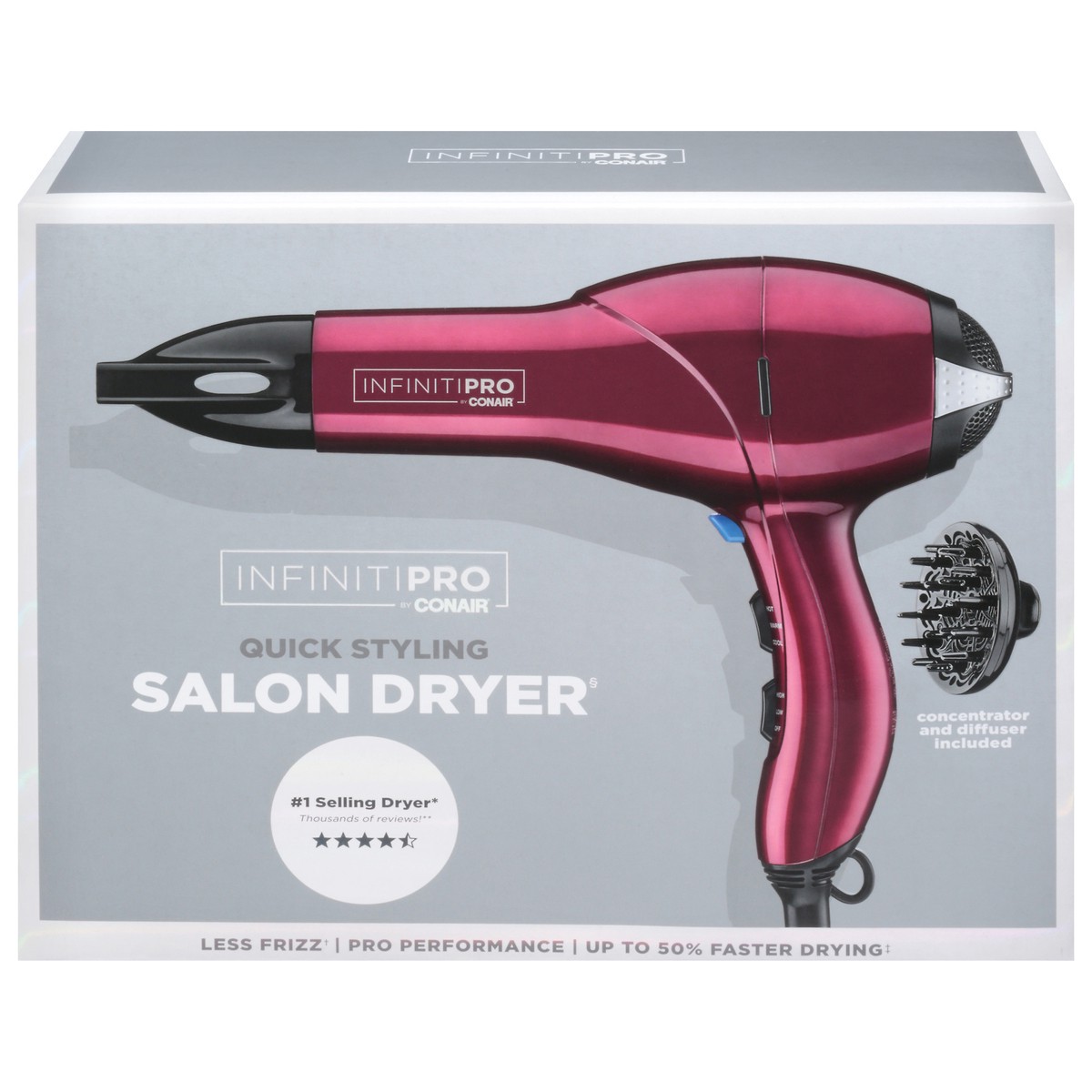 slide 1 of 9, Conair InfinitiPro Bordeaux Quick Styling Salon Dryer 1 ea, 1 ct