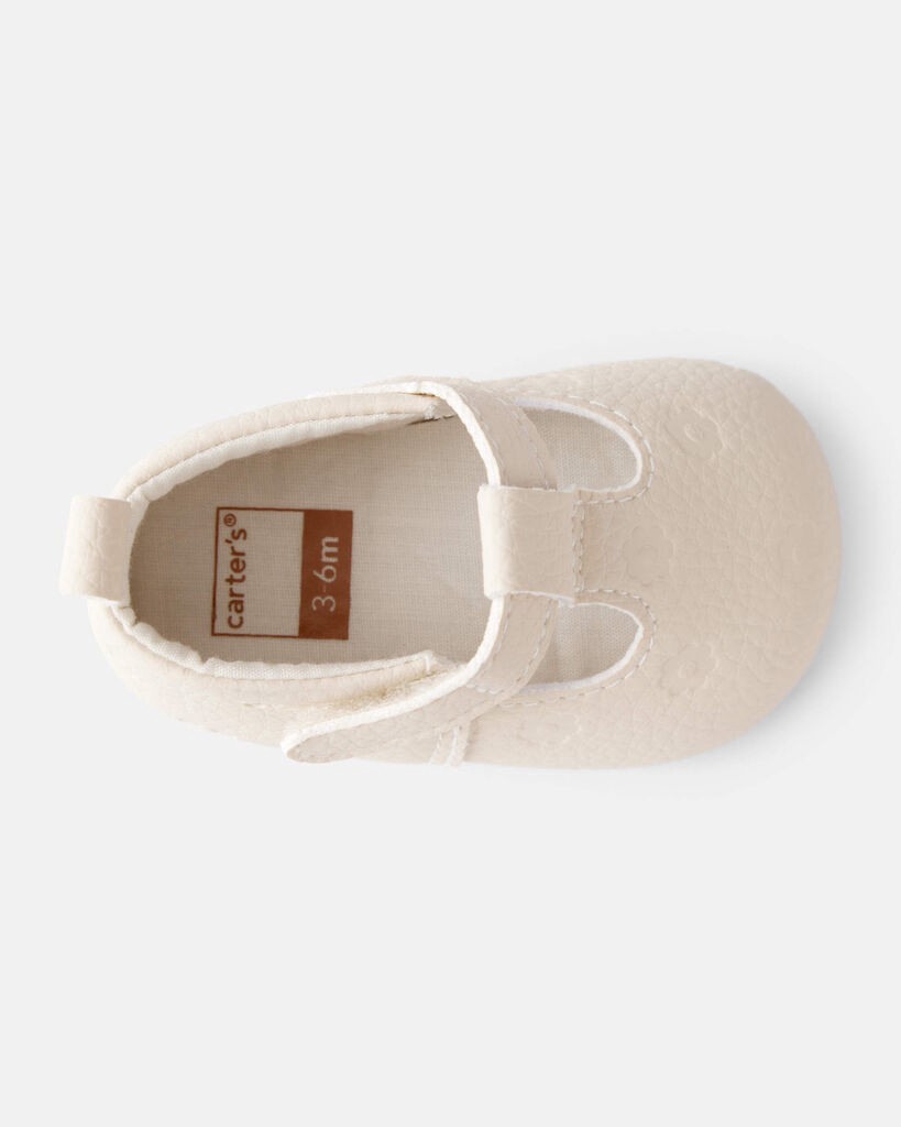 slide 2 of 6, Carter's Carters Baby Girl Flower Mary Jane Shoes - Cream Cream 1, 1 ct