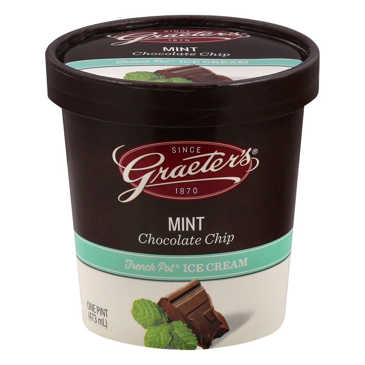 slide 1 of 9, Graeter's Mint Chocolate Chip Ice Cream, 1 pint