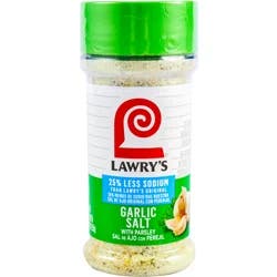 Lawry's 25% Less Sodium Garlic Salt With Parsley, 5.62 oz