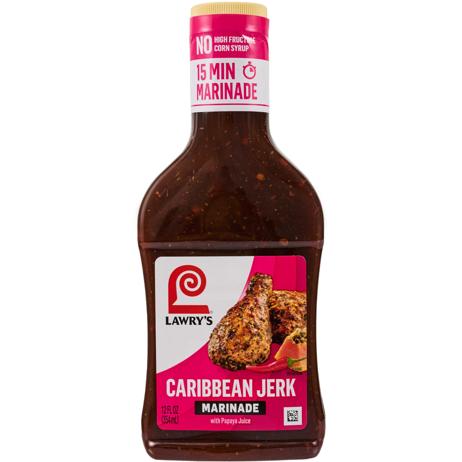 slide 1 of 6, Lawry's Caribbean Jerk With Papaya Marinade, 12 fl oz
