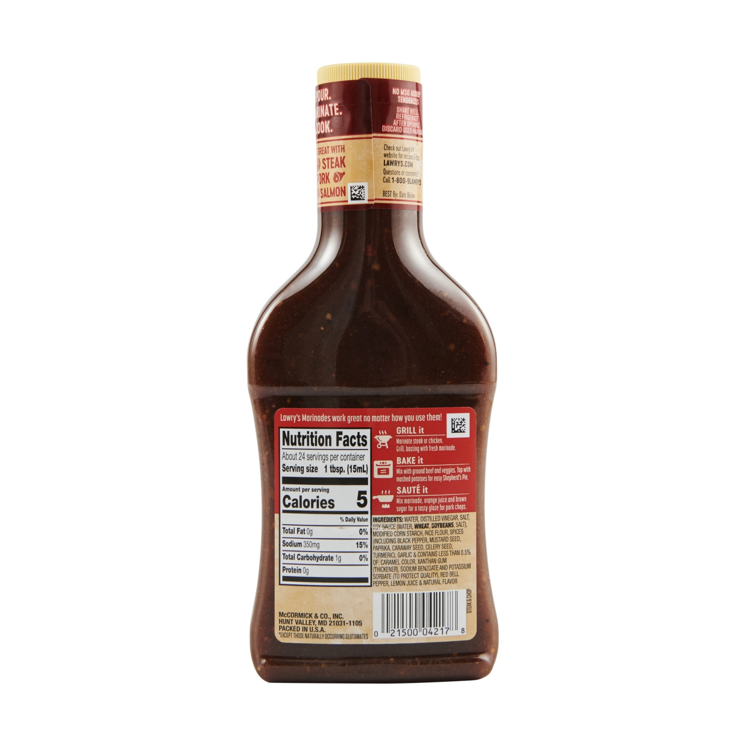 slide 2 of 7, Lawry's Steak & Chop Marinade, 12 fl oz