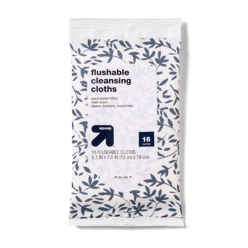 slide 1 of 9, Flushable Cleaning Cloths - Fresh Scent - 16ct - up & up, 16 ct